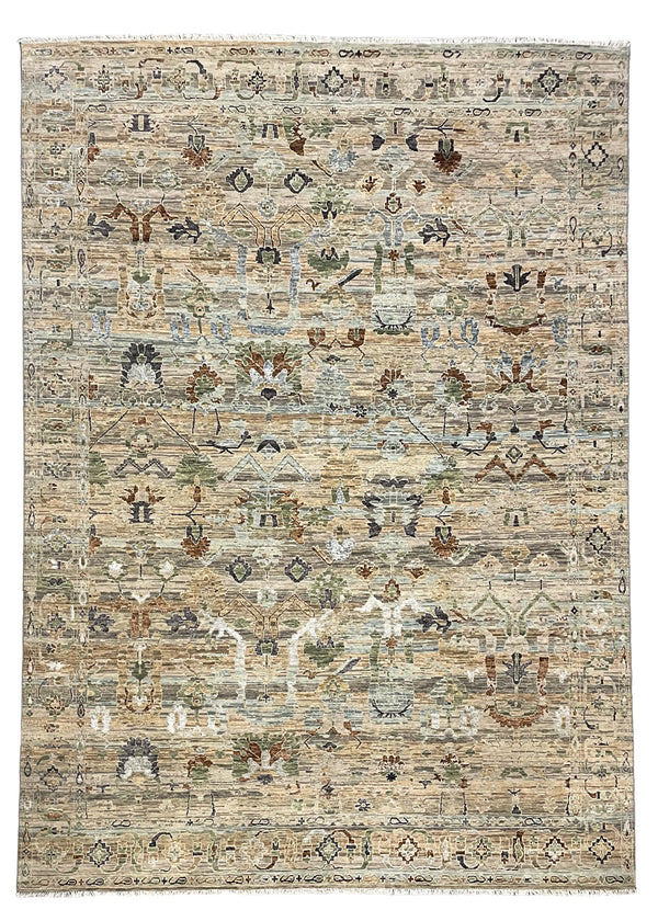 10'1"x14'1" Modern Oushak Hand Knotted