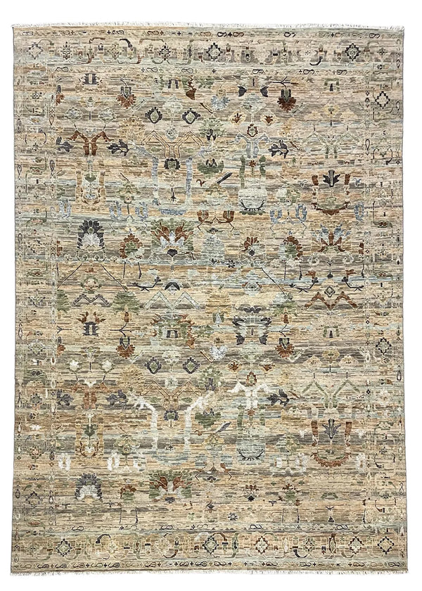 10'1"x14'1" Modern Oushak Hand Knotted
