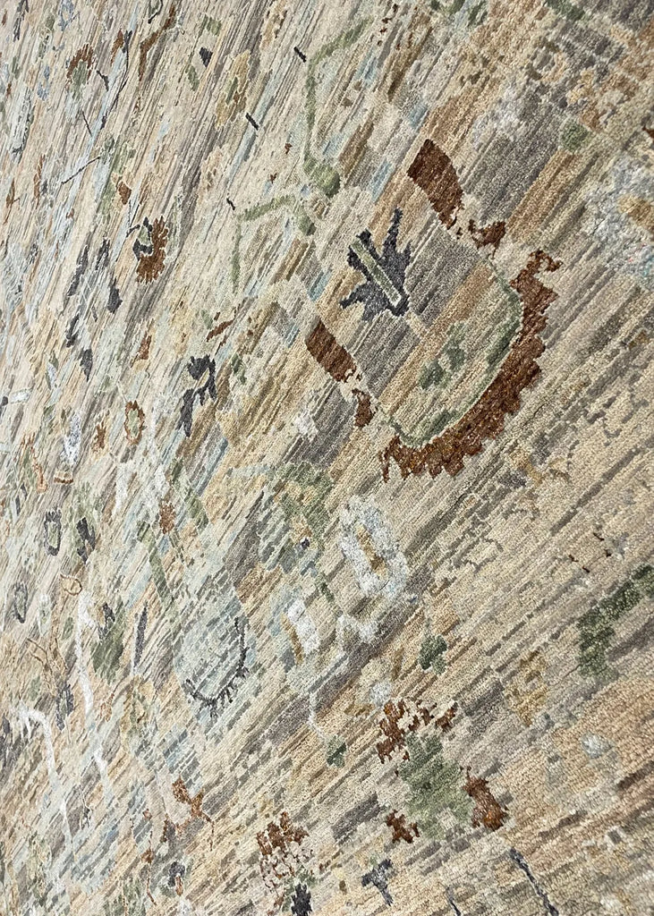 10'1"x14'1" Modern Oushak Hand Knotted
