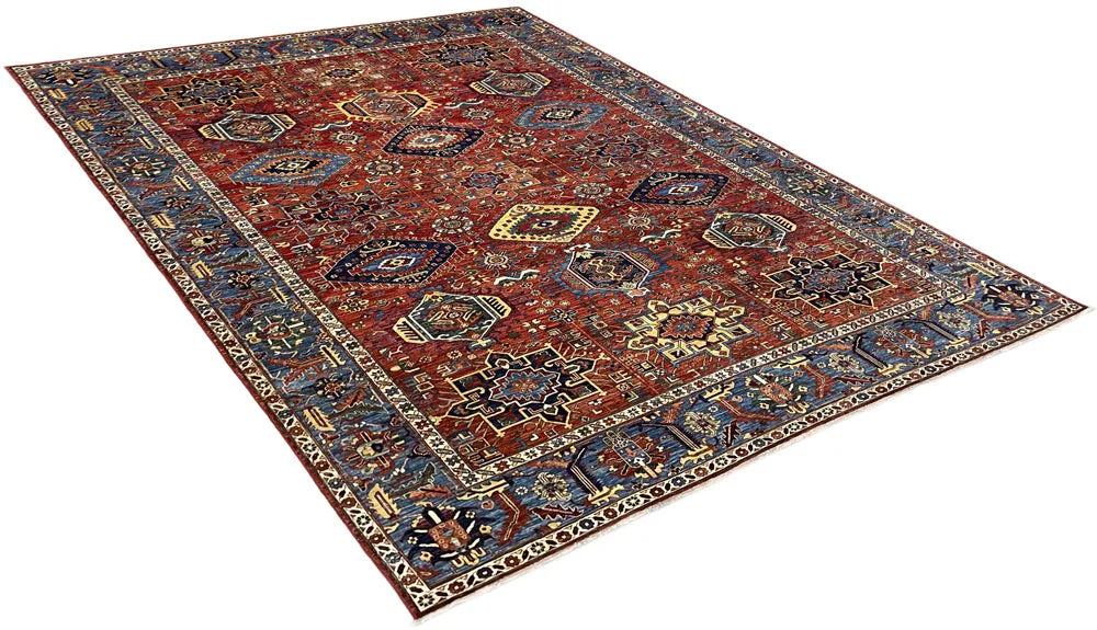 10'2"x13'9" Karaja Hand Knotted