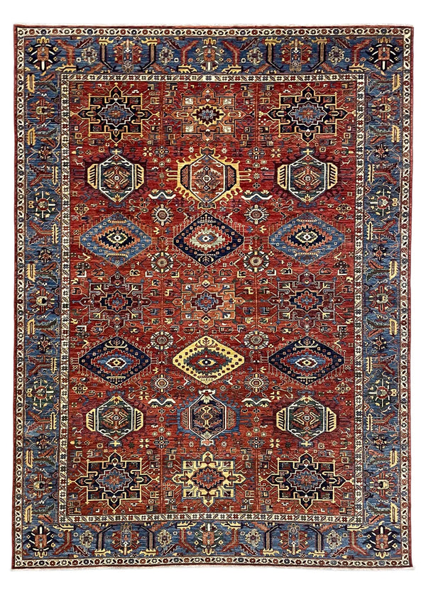 10'2"x13'9" Karaja Hand Knotted