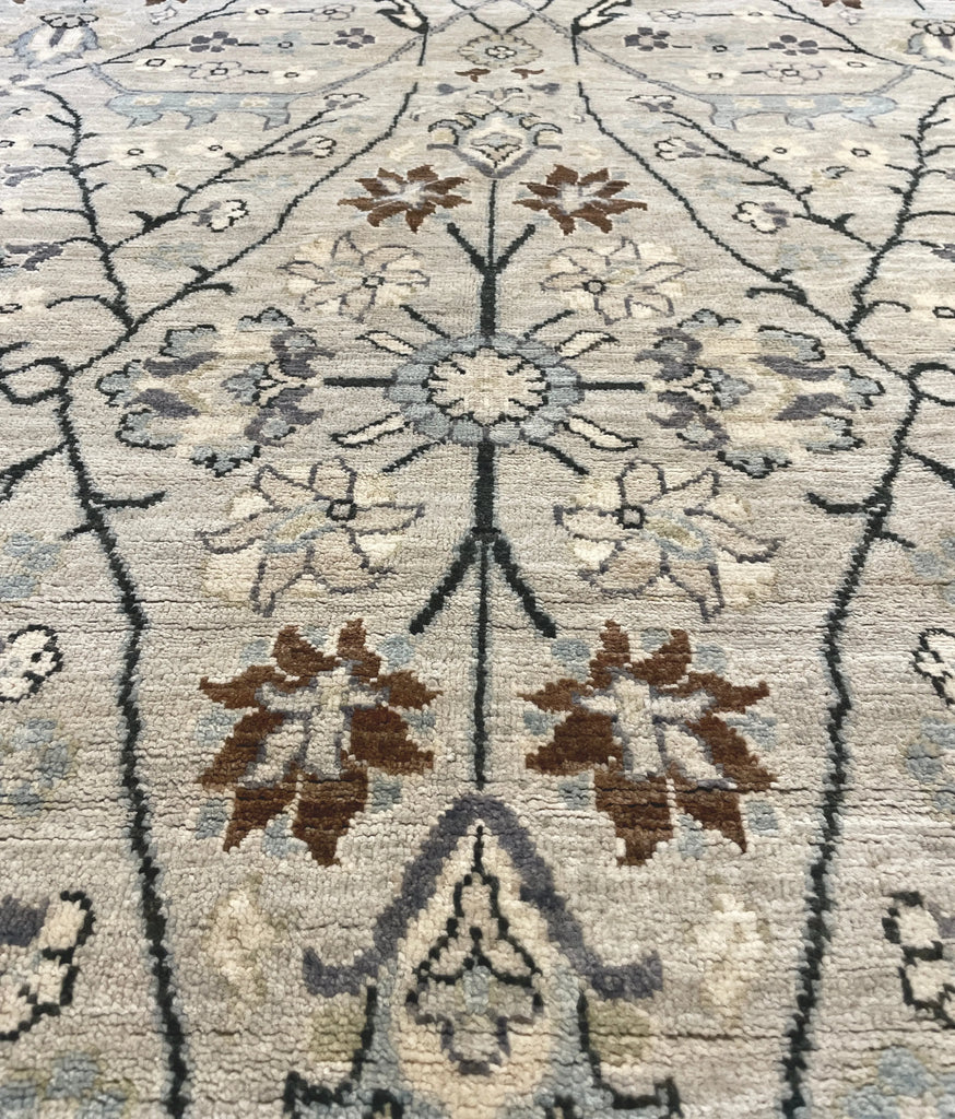 10'2"x14'1" Indo-Tabriz Hand Knotted