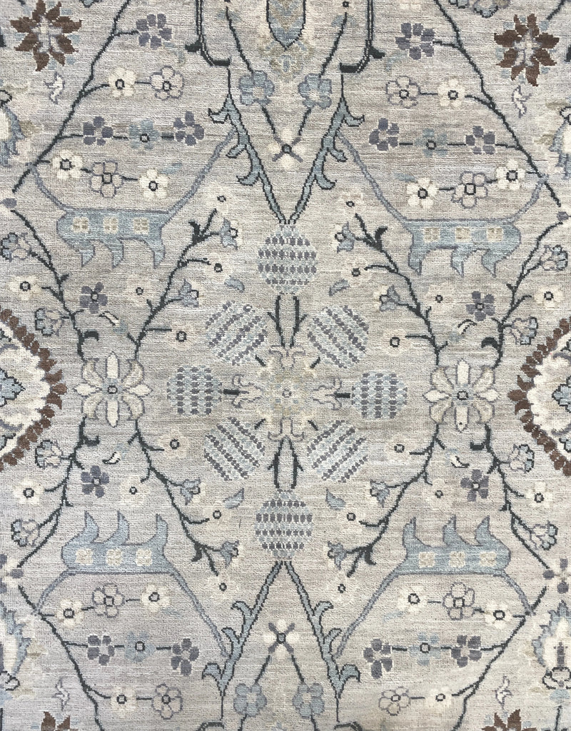 10'2"x14'1" Indo-Tabriz Hand Knotted