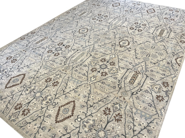 10'2"x14'1" Indo-Tabriz Hand Knotted