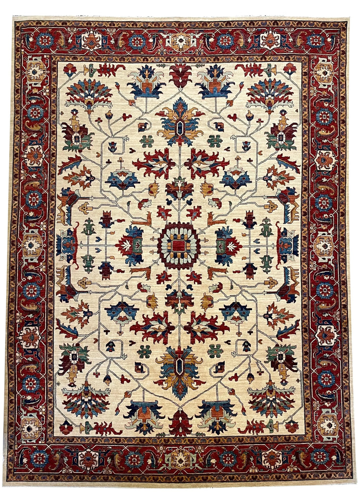 10'2"x14' Afghan Heriz (s) Hand Knotted