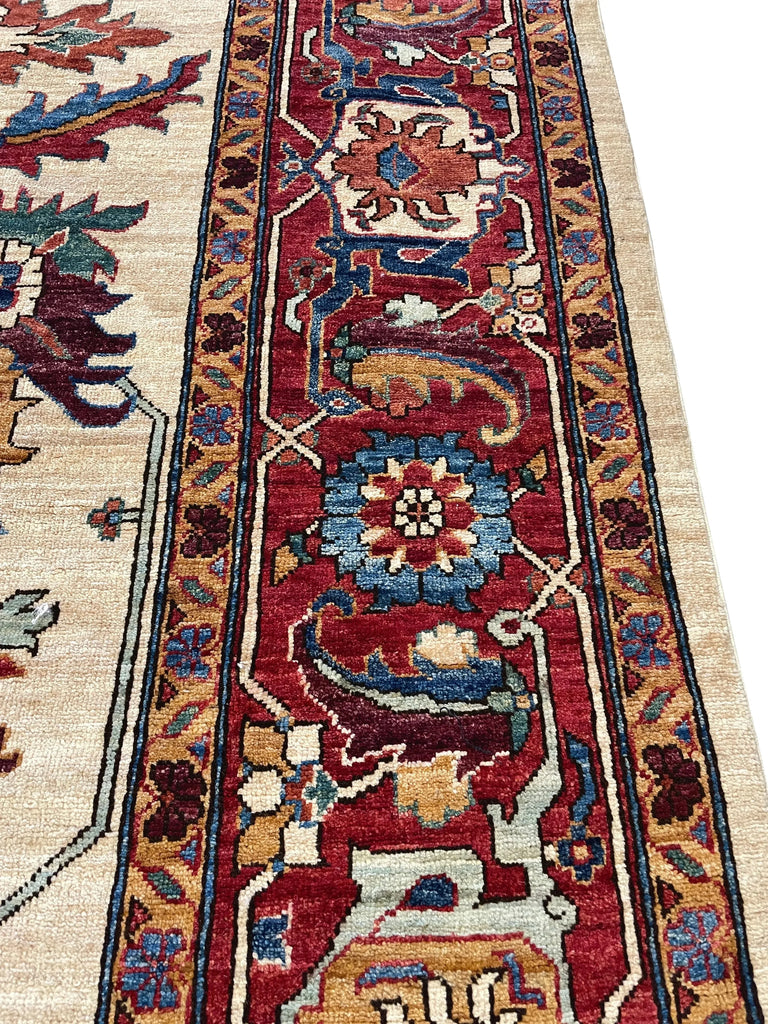 10'2"x14' Afghan Heriz (s) Hand Knotted