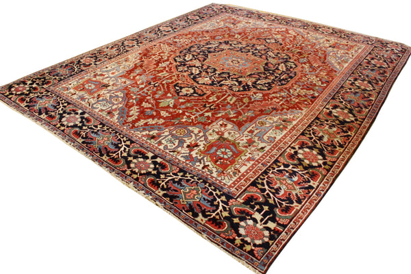 10'3x12'6 Heriz Hand Knotted