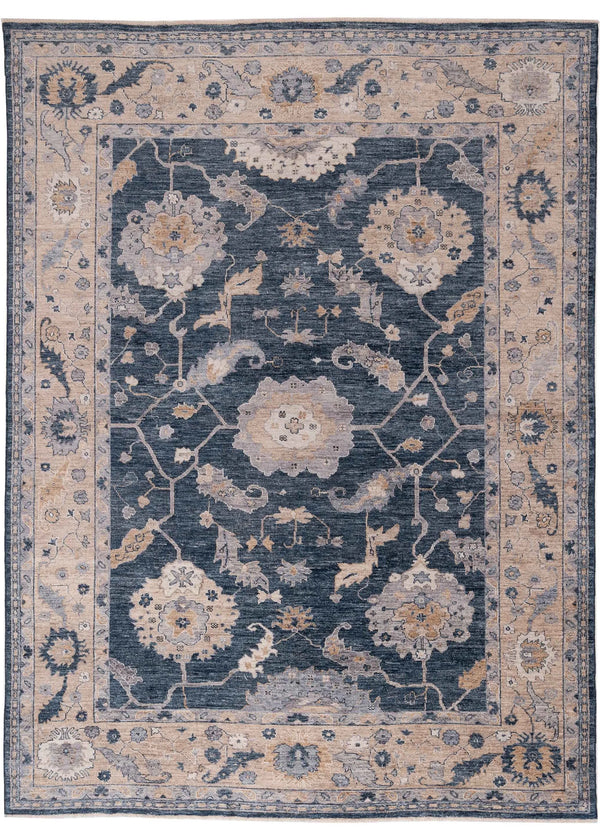 10'3"x13'3" Oushak Hand Knotted