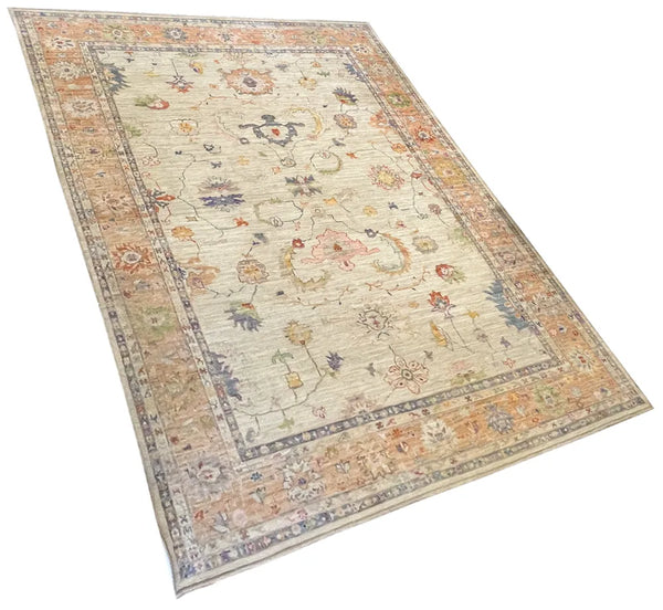 10'x13'6" Oushak Hand Knotted