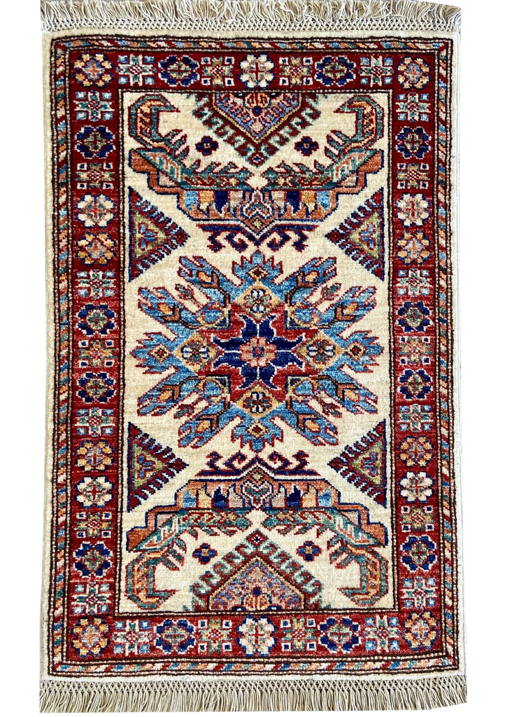 1'10"x2'10" Kazak Hand Knotted