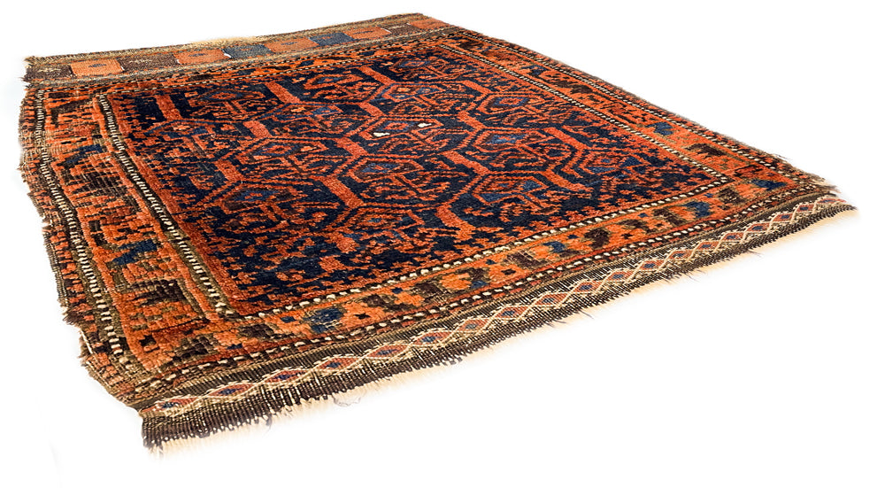 1'11"x1'11" Beluch Khordjin Hand Knotted