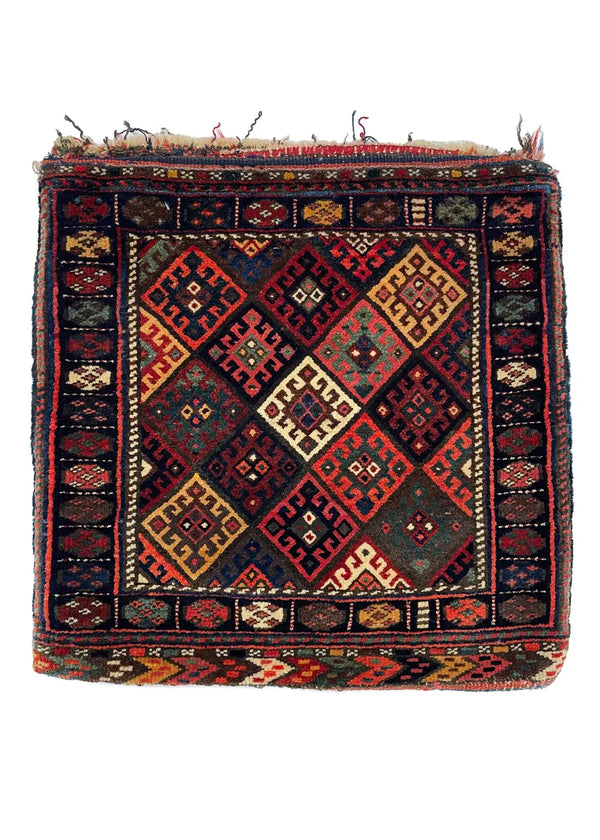 1'11"x1'11" Jaff Kurd Khordjin Hand Knotted