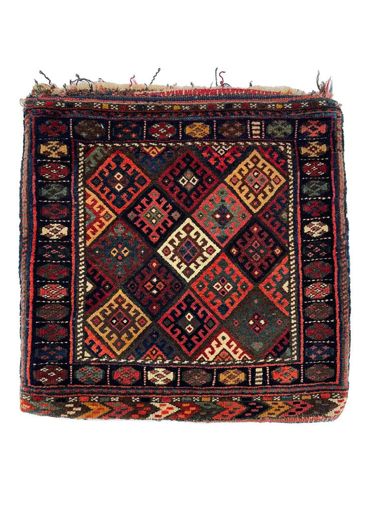 1'11"x1'11" Jaff Kurd Khordjin Hand Knotted