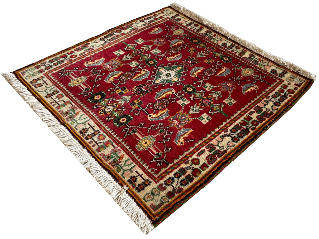 1'11"x1'11" Kashkuli Hand Knotted