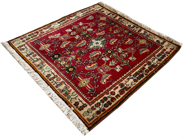 1'11"x1'11" Kashkuli Hand Knotted