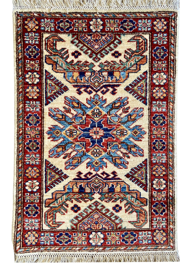 1'11"x2'10" Kazak Hand Knotted