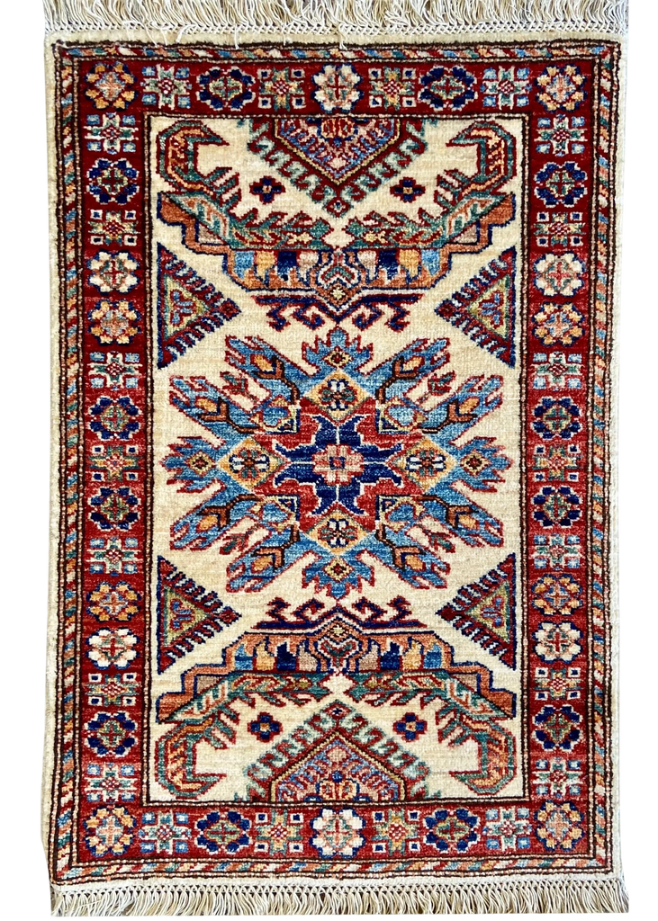 1'11"x2'10" Kazak Hand Knotted