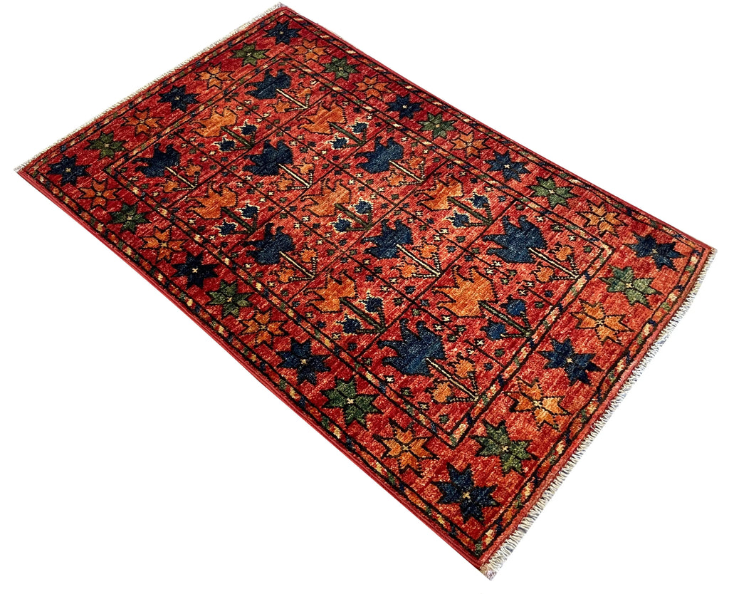 1'11"x2'11" Afghan-Beshir Hand Knotted