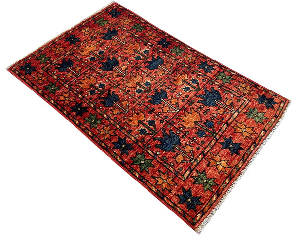 1'11"x2'11" Afghan-Beshir Hand Knotted