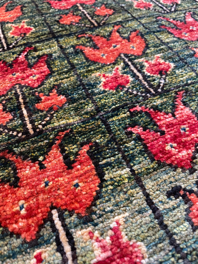 1'11"x3' Afghan-Ersari Hand Knotted