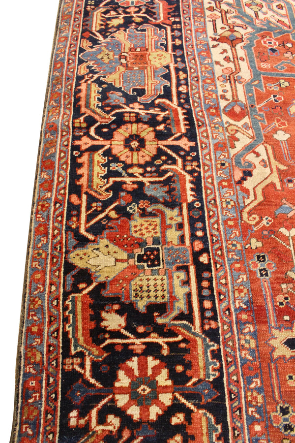 11'6"x13'9" Heriz Hand Knotted