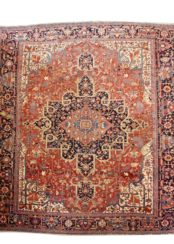 11'6"x13'9" Heriz (s) Hand Knotted