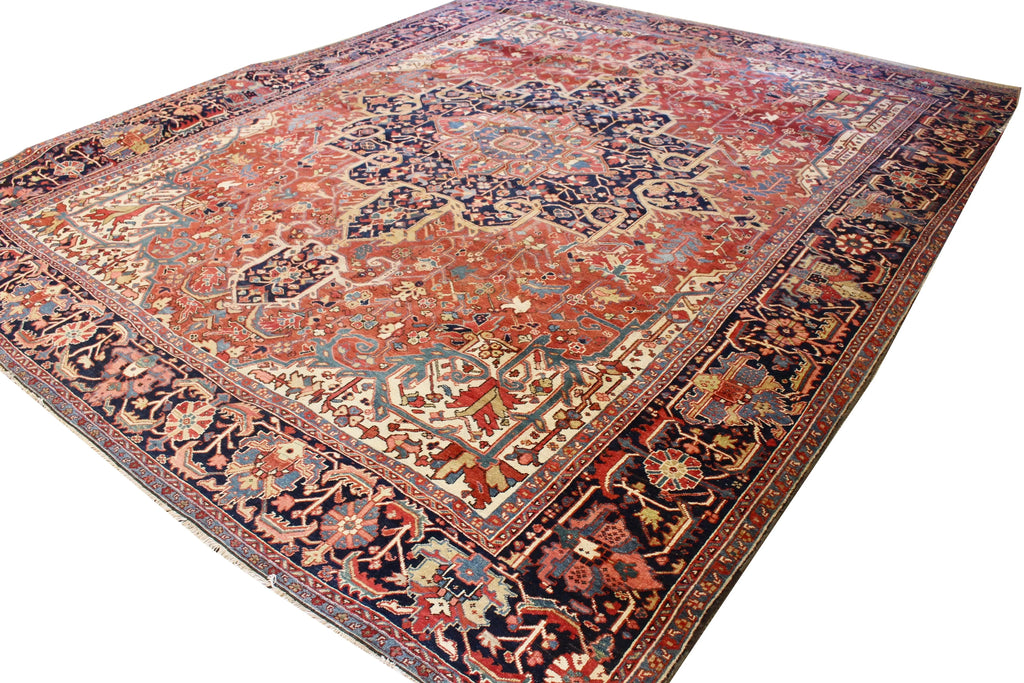 11'6"x13'9" Heriz (s) Hand Knotted