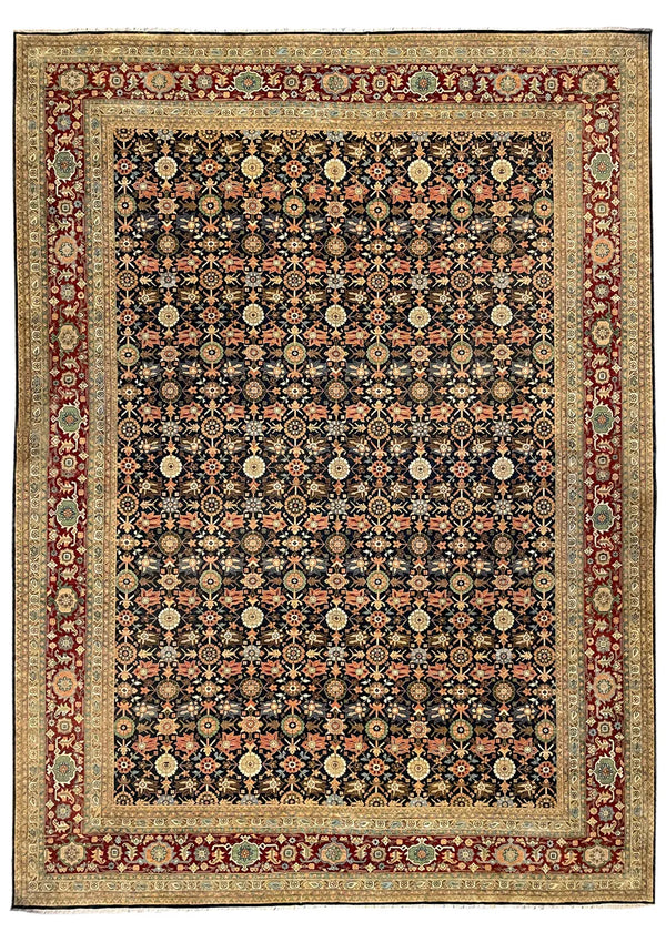 12'2"x18'1" Tabriz Hand Knotted