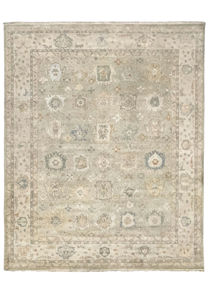 12'4"x15'3" Izmir Oushak Hand Knotted