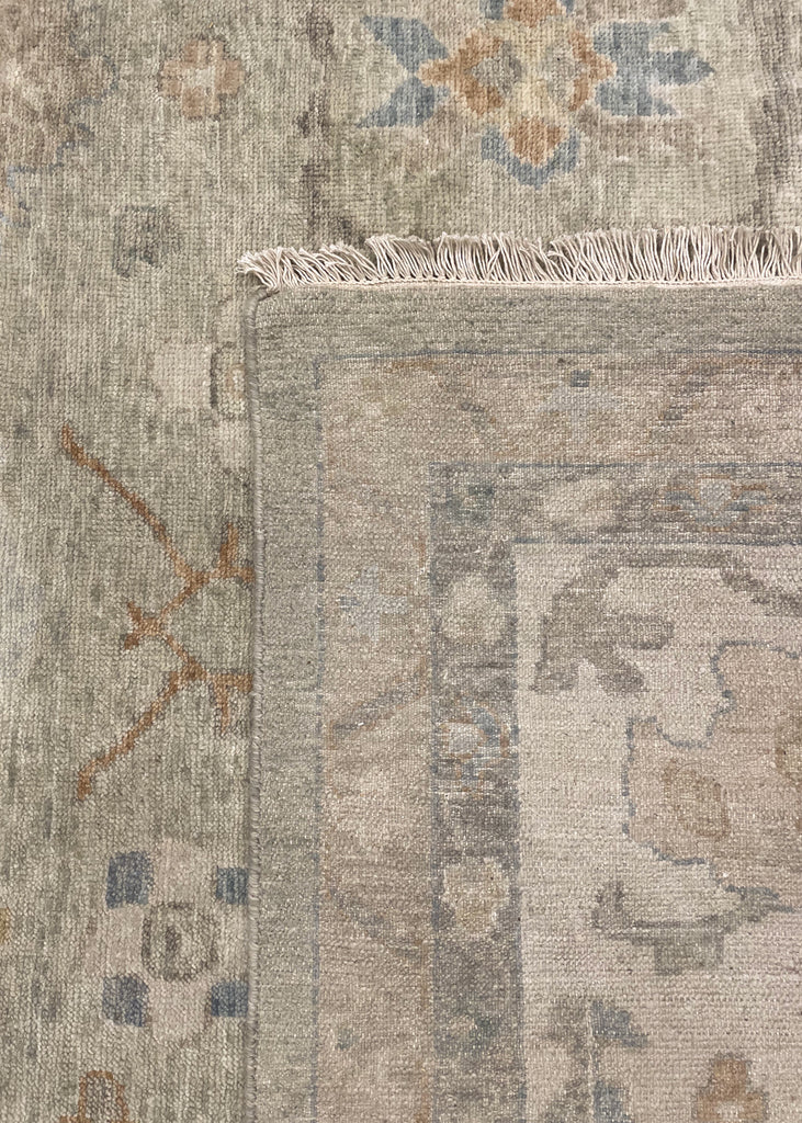 12'4"x15'3" Izmir Oushak Hand Knotted