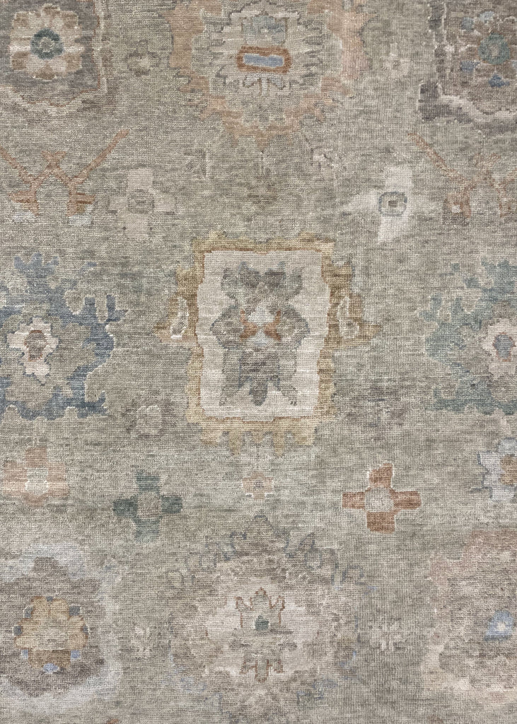 12'4"x15'3" Izmir Oushak Hand Knotted