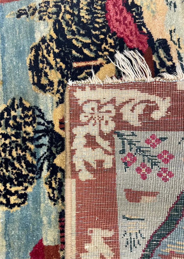 1'2"x2' Tabriz Pictorial Hand Knotted