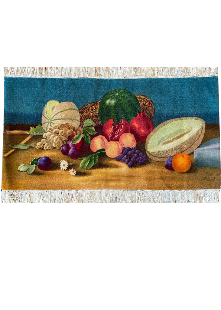 1'7"x3'2" Tabriz Still Life Hand Knotted