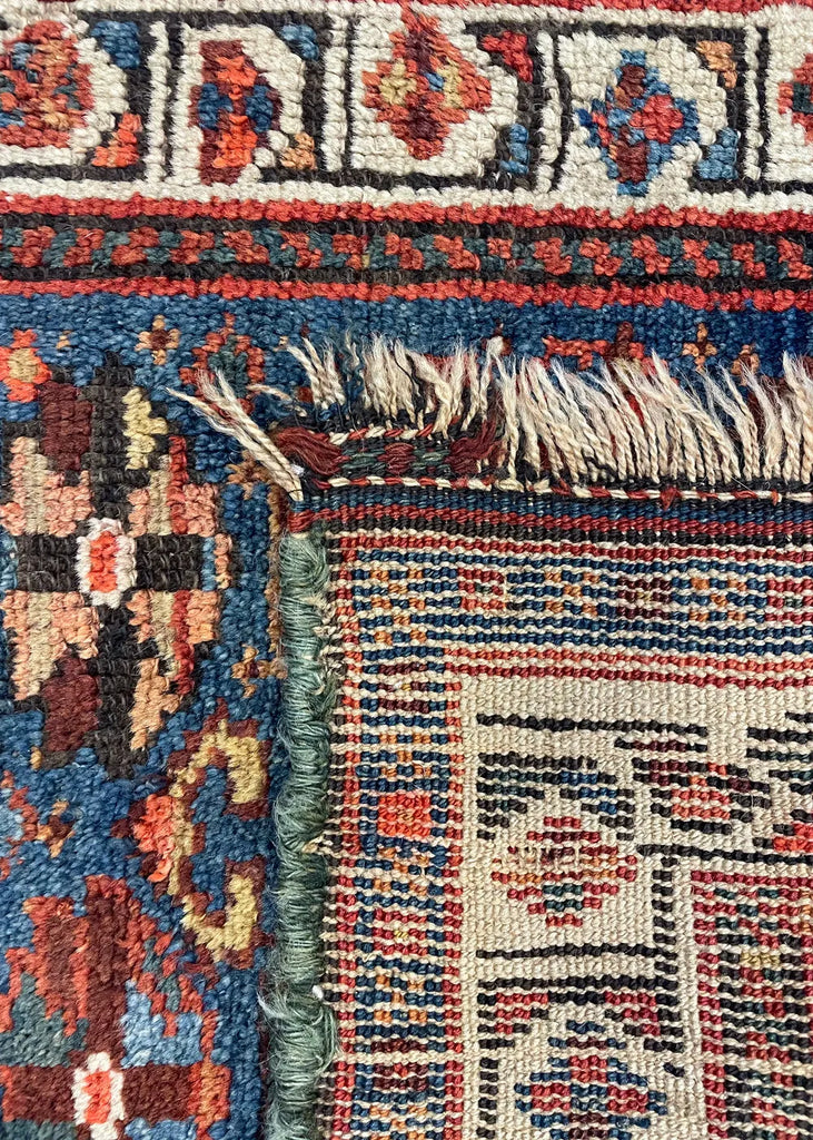 1'8"x1'9"  Kurdish Khordjin Hand Knotted