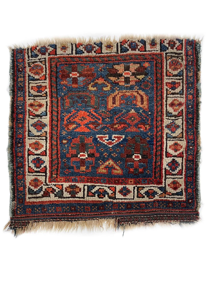 1'8"x1'9"  Kurdish Khordjin Hand Knotted