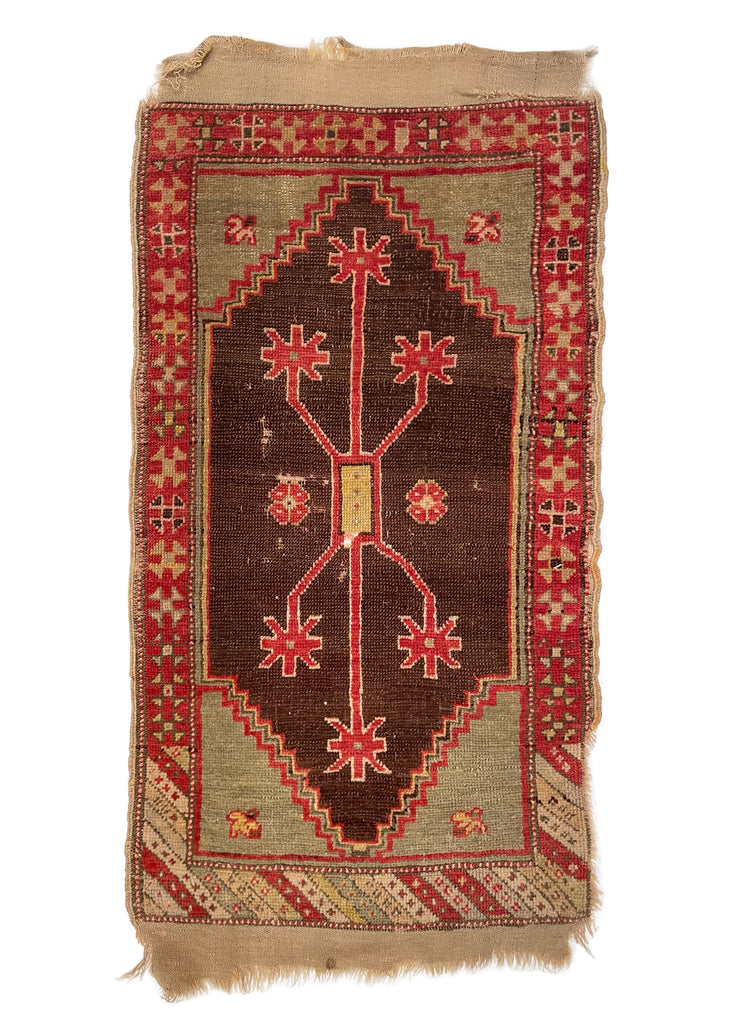 1'8"x3'2" Sivas Yastik Hand Knotted
