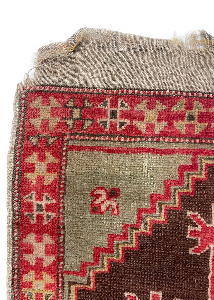 1'8"x3'2" Sivas Yastik Hand Knotted