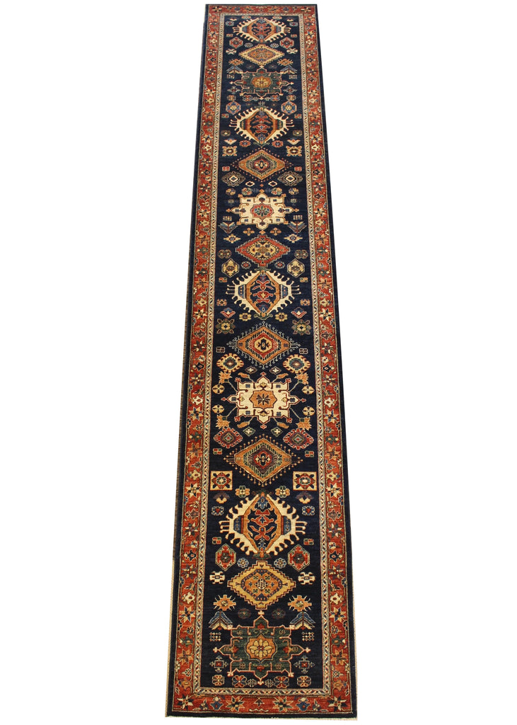 2'10"x16'1" Karaja Hand Knotted