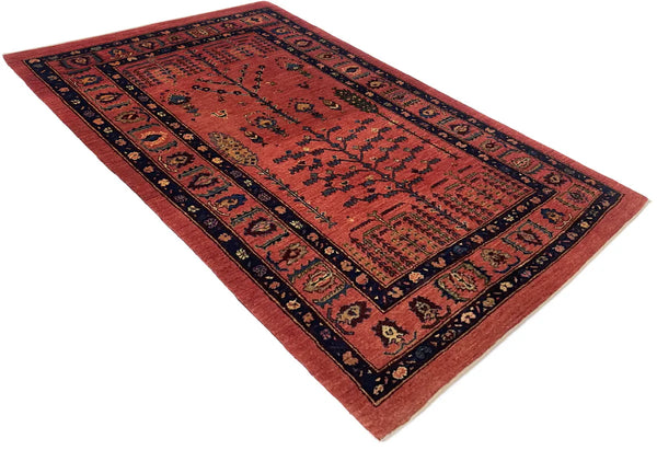 2'10"x4'11"  Khamsehbaf Hand Knotted