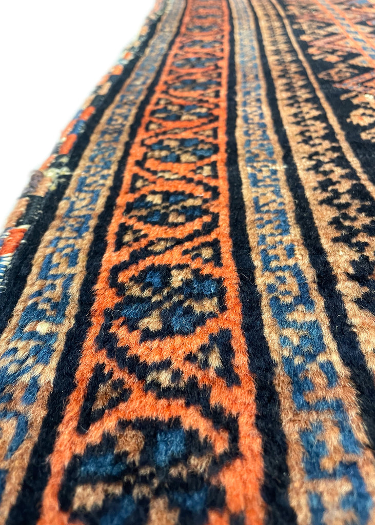 2'10"x4'2" Timuri Baluch Prayer Rug Hand Knotted
