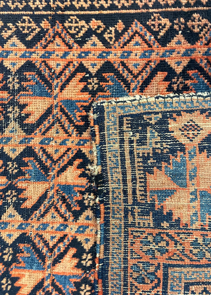 2'10"x4'2" Timuri Baluch Prayer Rug Hand Knotted