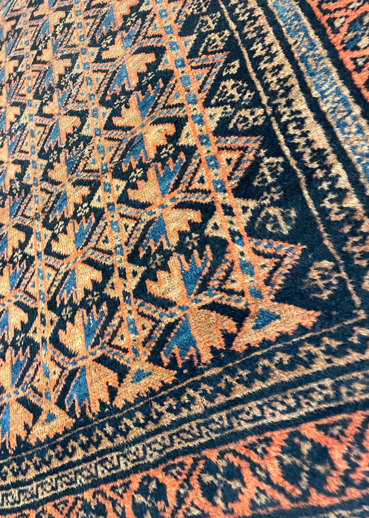 2'10"x4'2" Timuri Baluch Prayer Rug Hand Knotted