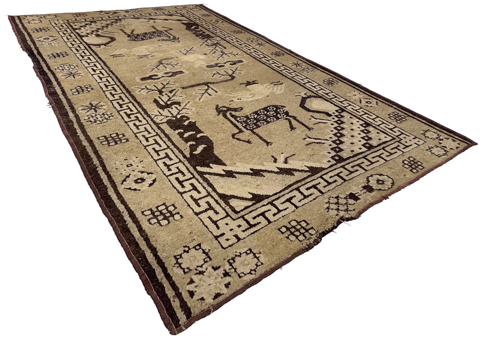 2'10"x5'3" BaoTau Hand Knotted