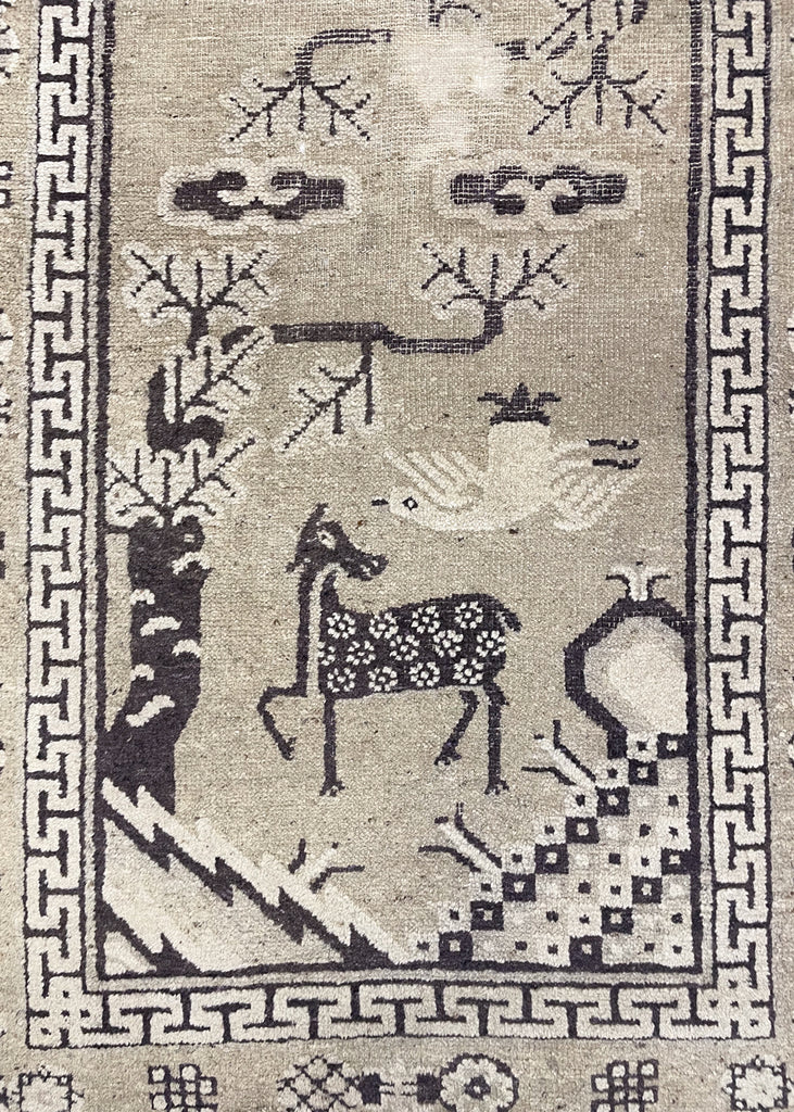 2'10"x5'3" BaoTau Hand Knotted