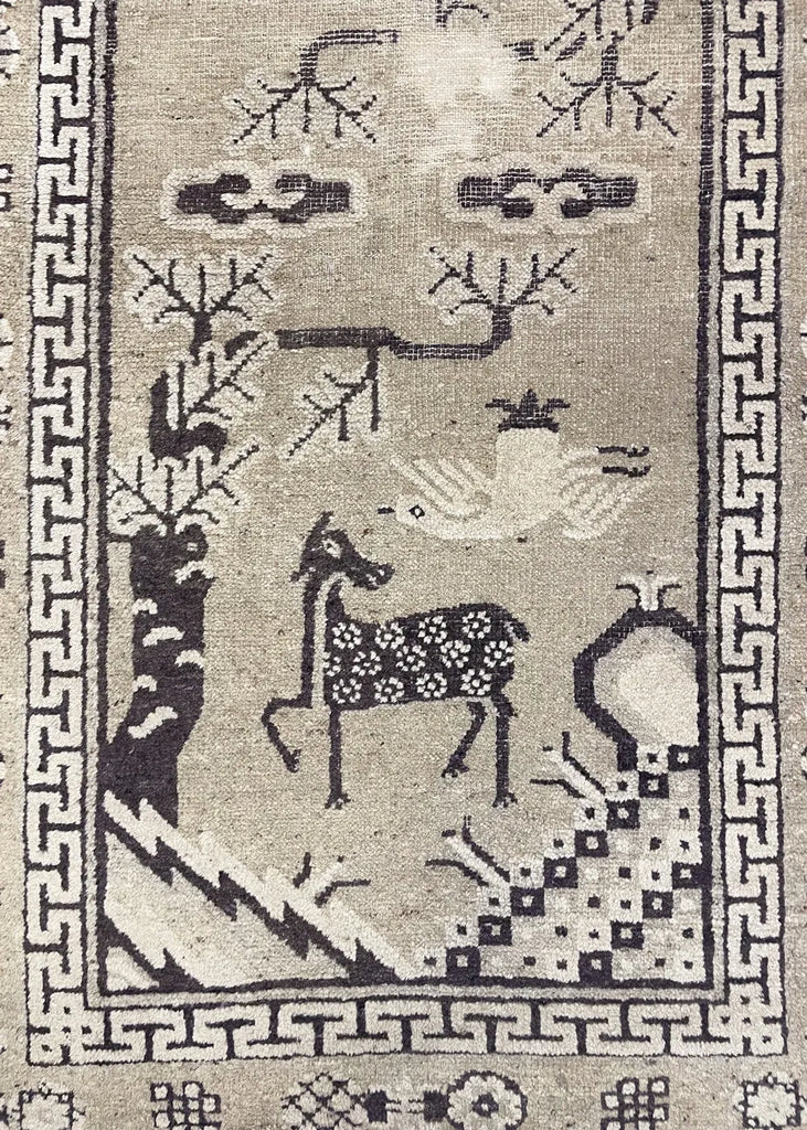 2'10"x5'3" BaoTau Hand Knotted