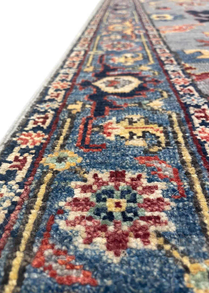 2'11"x11'10" Harshang Hand Knotted