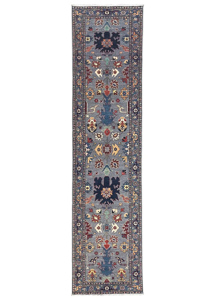 2'11"x11'10" Harshang Hand Knotted
