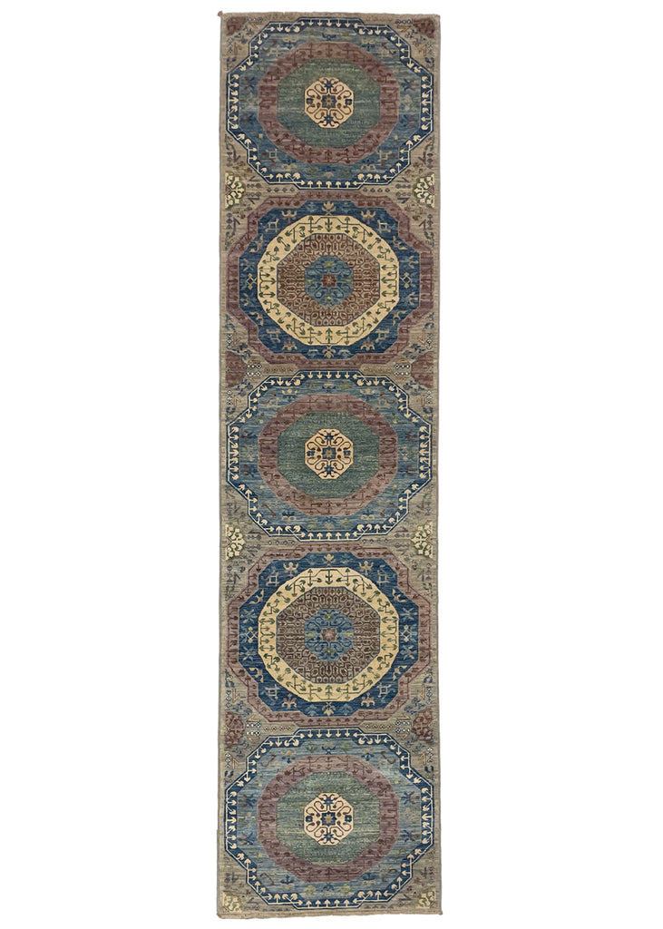 2'11"x11'8" Mamluk Hand Knotted