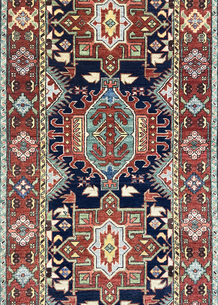 2'11"x14'7" Karaja Hand Knotted