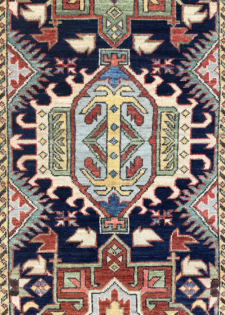 2'11"x14'7" Karaja Hand Knotted